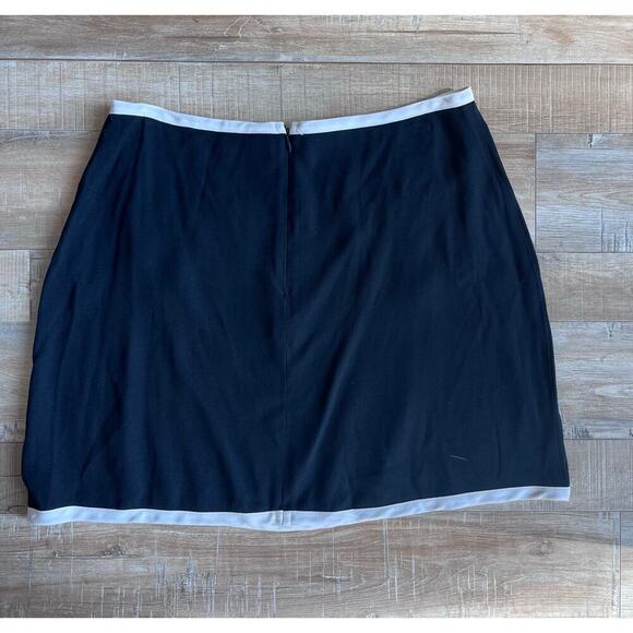 Reformation Marie Contrast Skirt Black White Size 8 - Picture 4 of 6
